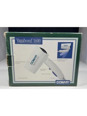 CONAIR Vagabond 1600 Folding Travel Hair Dryer 1600W Dual Voltage Cool Shot